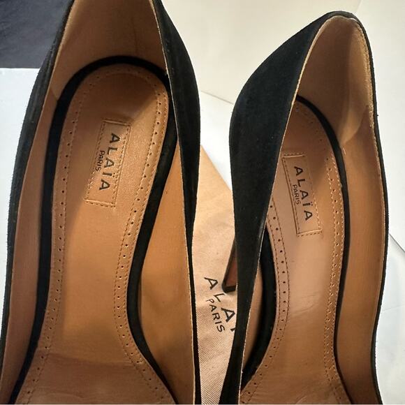 Alaïa Suede Pumps Black size EU 38.5 Leather Stiletto Heel & Platform - Picture 9 of 9
